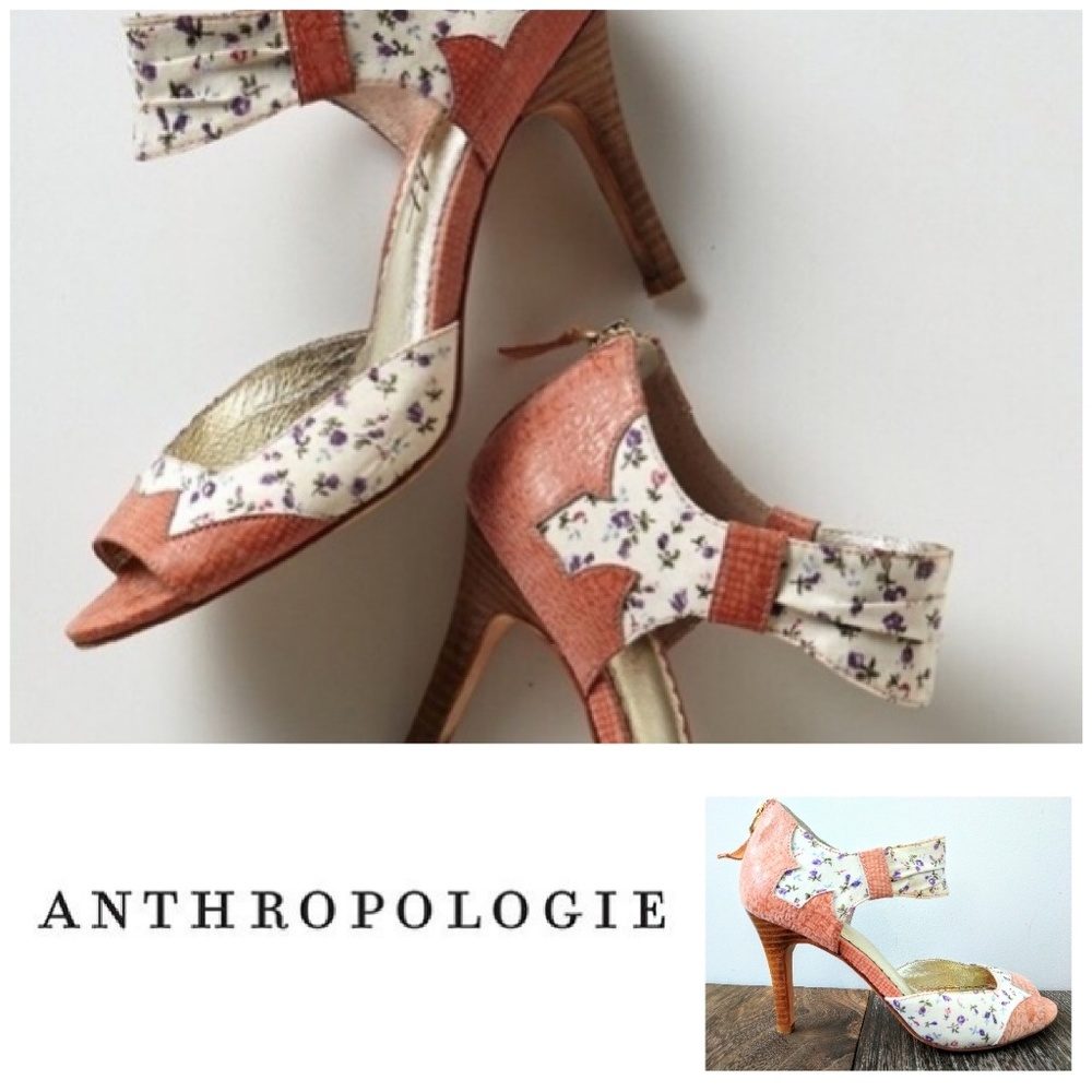 miss albright ankle strap floral heel size 6